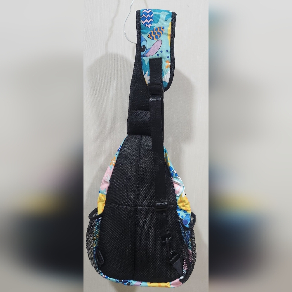 Stitch Sling Backpack with Floral Design - Picture 2 of 6